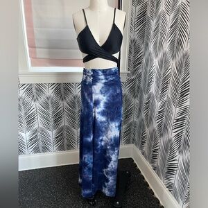 BUY 1 GET 1 - Cozy Casual Blue and White Soft Tie Die Swim Resort Beach Coverup